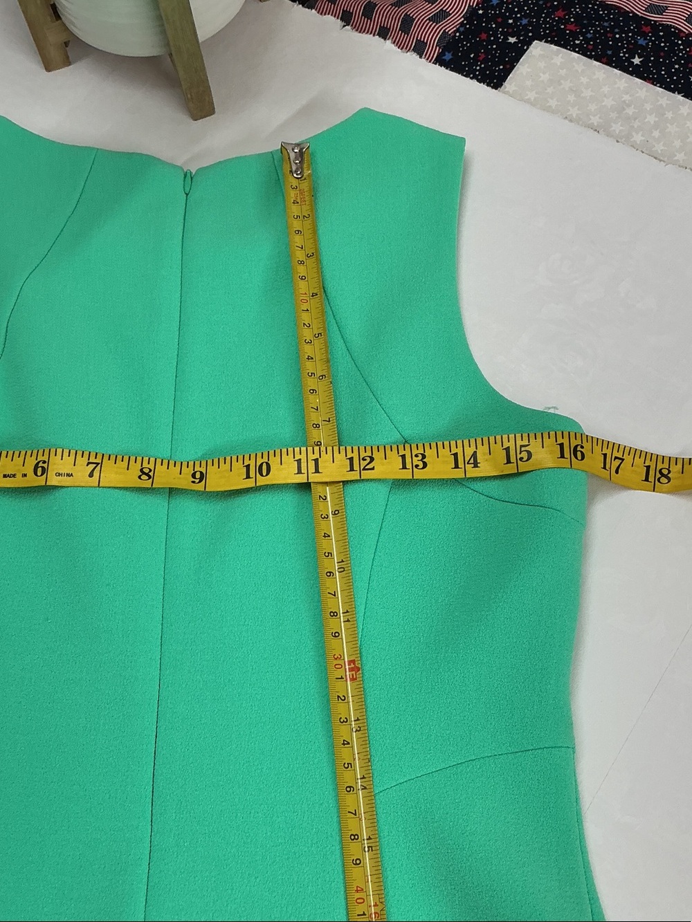 ' Sleeveless Embroidered Green Dress - Picture 6 of 8